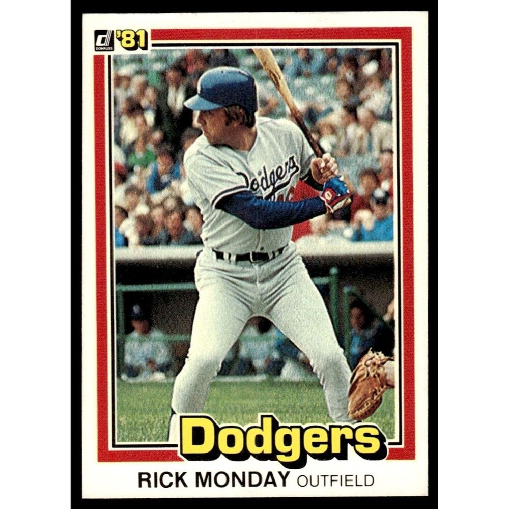 1981 Donruss Rick Monday Los Angeles Dodgers #60